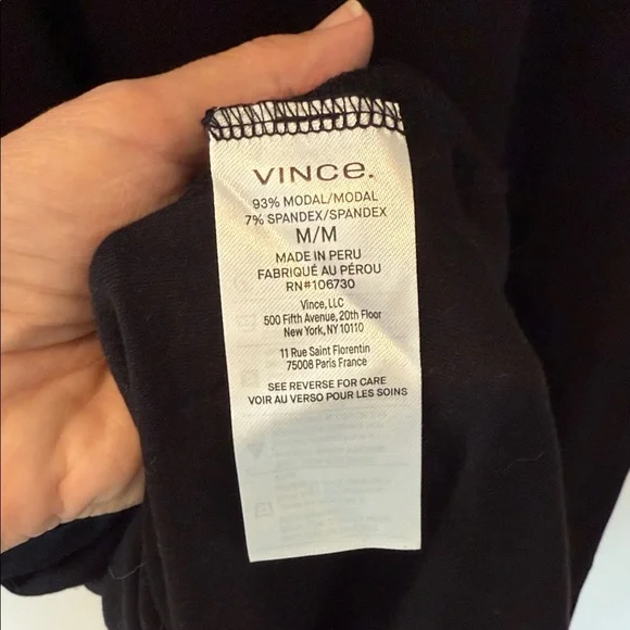 NWT VINCE MEDIUM Elegant Black Long Sleeve Dress - Picture 4 of 4